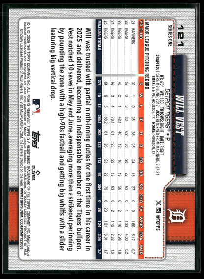 2026 Topps Series 1 Will Vest #121
