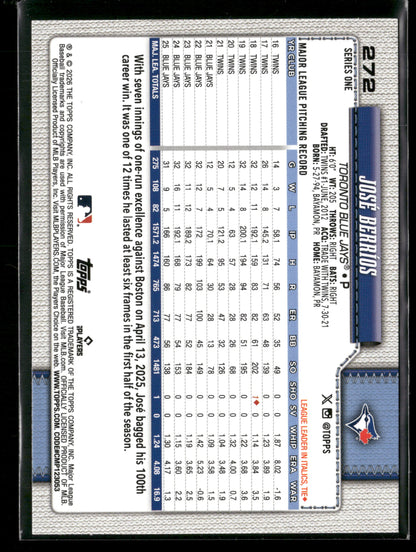 2025 Topps Series 1 José Berríos #272