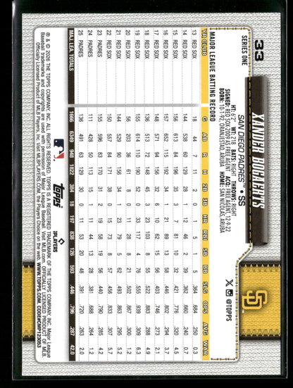2025 Topps Series 1 Xander Bogaerts #33