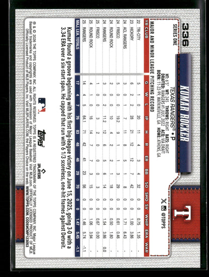 2026 Topps Series 1 Kumar Rocker #336