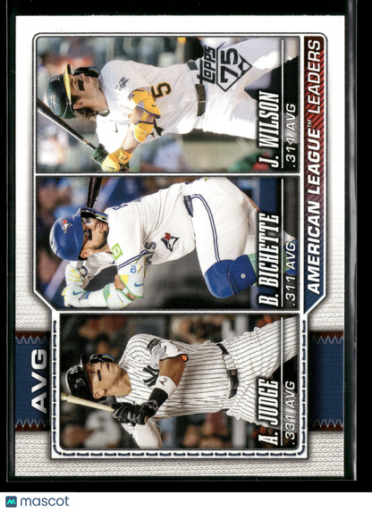 2026 Topps Series 1 Bo Bichette Jacob Wilson Aaron Judge #204