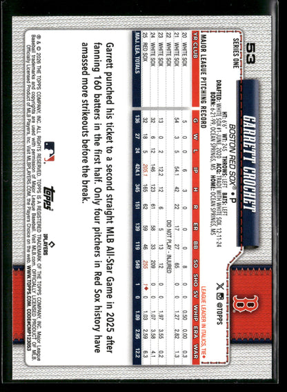 2026 Topps Series 1 Garrett Crochet #53
