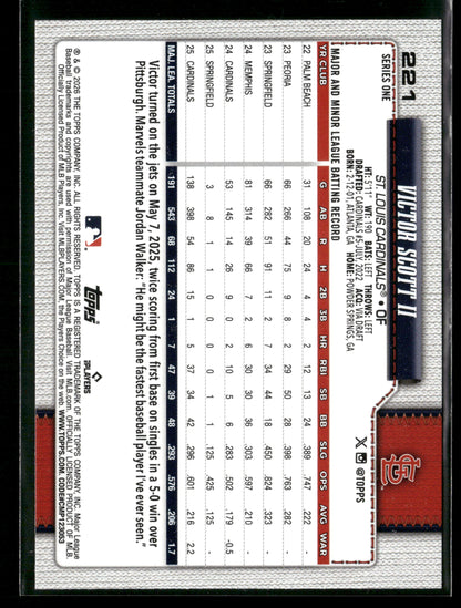 2026 Topps Series 1 Victor Scott II #221