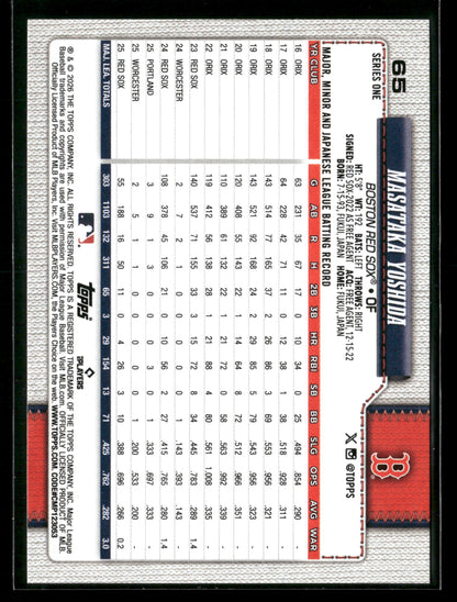 2026 Topps Series 1 Masataka Yoshida #65